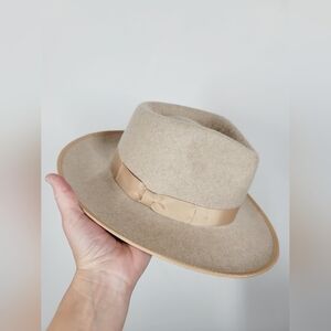 GIGI PIP Cream Fedora Hat, Size 53